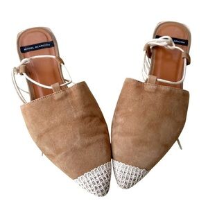 Anthropologie Angel Alarcon Tan Suede Sonya Ankle Tie Flats
Women Size 40